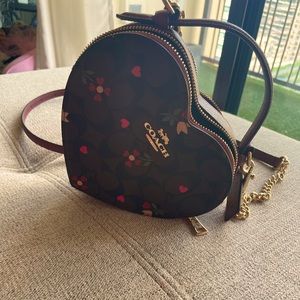 Heart shaped floral coach bag!!!
